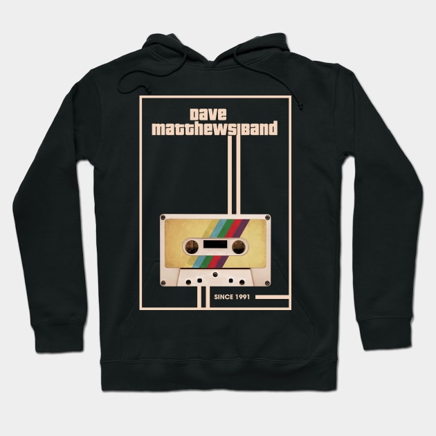 Dave Matthews Band Music Retro Cassette Tape Hoodie by Computer Science